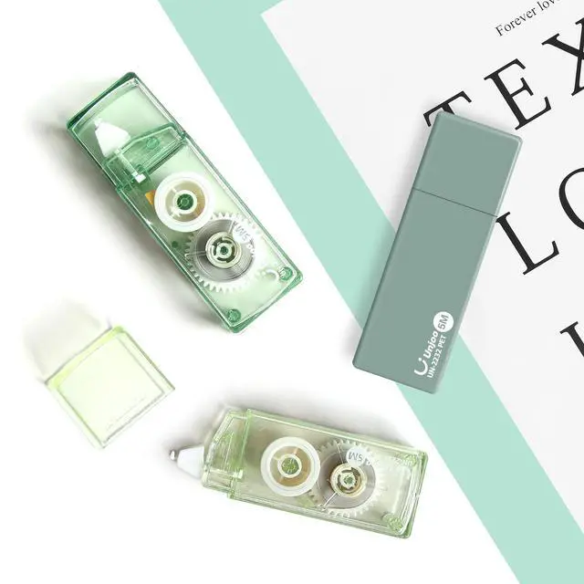 Alt view image 7 of 7 - Unjoo Mini White Correction Tape Set (12pack, 5M/196" x 0.2", Green)