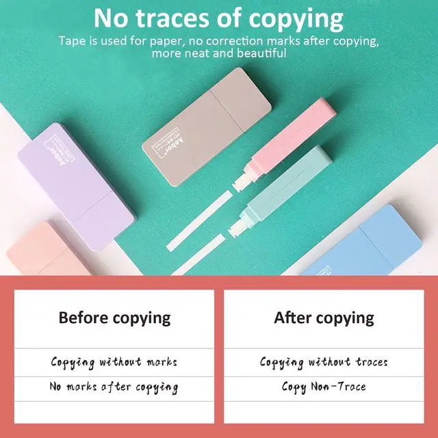 Alt view image 4 of 7 - Aebor 6 Pack Correction Tape Cute White Tape Macaron Color Correction Tape, Easy To Use Applicator for Instant Corrections for Students,Office Workers