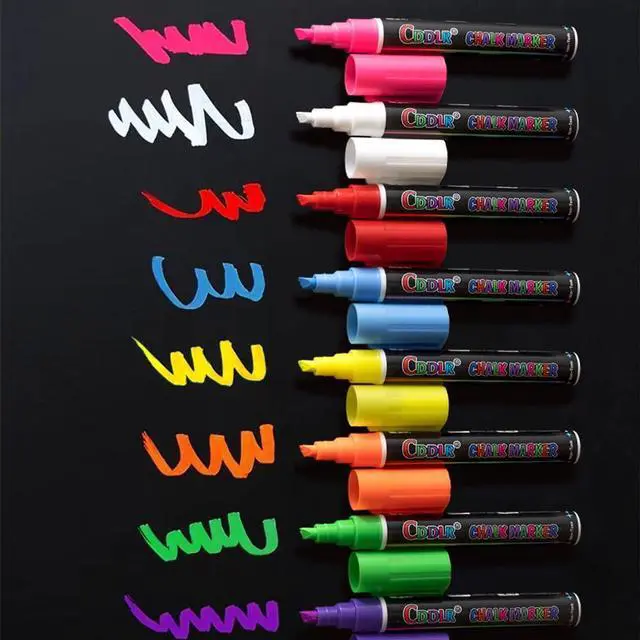Main image of CDDLR 8 Pack Liquid Chalk Markers,Dry Erase Markers & Window Markers for Blackboards,Chalkboard Menu Board & Glass Car Window