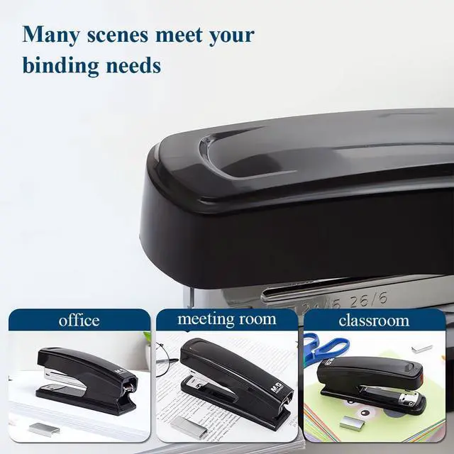 Alt view image 6 of 7 - M&G Desktop Stapler with 25 Sheet Capacity, Two Binding Modes, Basic Stapler Set with 1000 Staples and Remover, Durable Staplers for Office Home (Black)