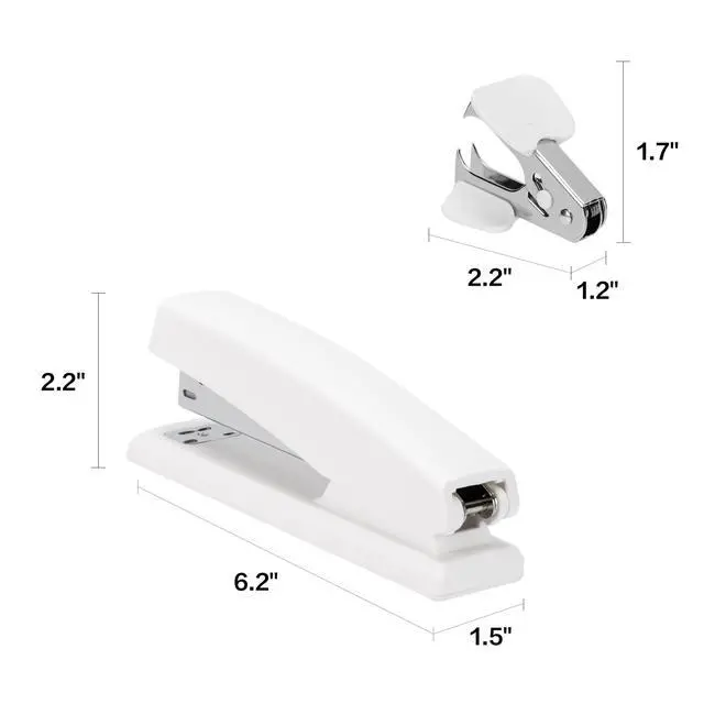 Alt view image 7 of 7 - Deli Stapler, Desktop Stapler, Office Staplers, 25 Sheet Capacity, Includes 1000 Staples and Staple Remover, White
