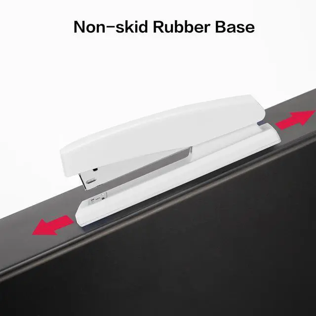 Alt view image 5 of 7 - Deli Stapler, Desktop Stapler, Office Staplers, 25 Sheet Capacity, Includes 1000 Staples and Staple Remover, White