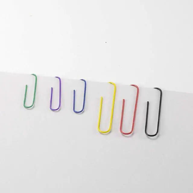 Alt view image 2 of 4 - Officemate PVC Free Color Coated Paper Clips, 450 Per Tub Office Paper Clamp (97229)