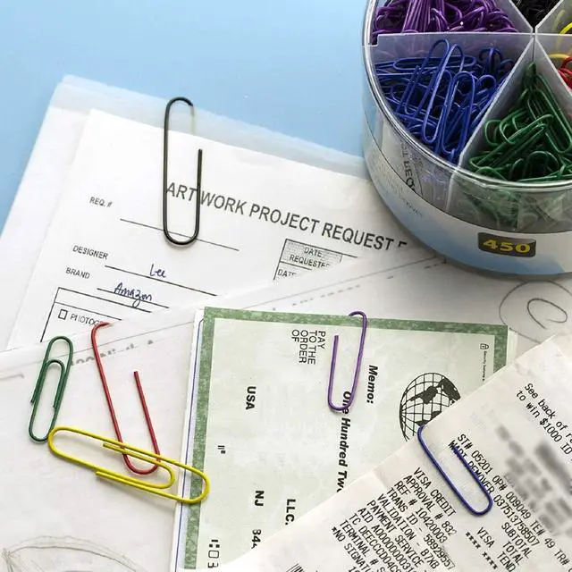 Alt view image 3 of 4 - Officemate PVC Free Color Coated Paper Clips, 450 Per Tub Office Paper Clamp (97229)