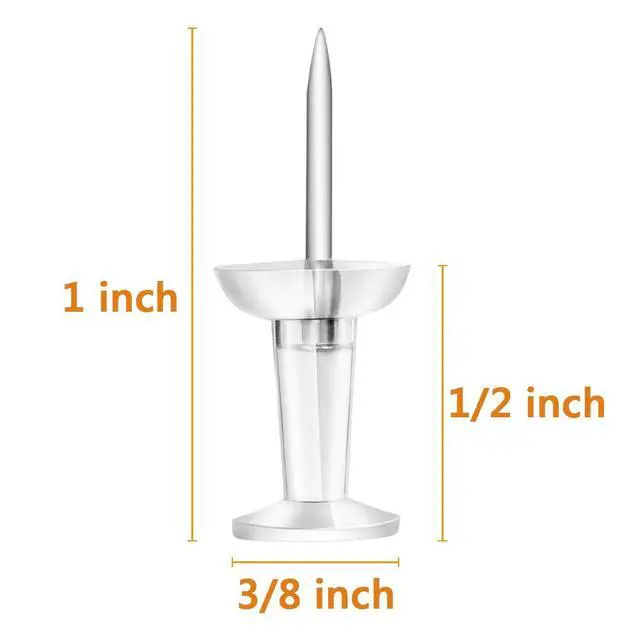 Alt view image 4 of 7 - Yalis Push Pins 600 Count, Standard Clear Thumb Tacks Steel Point and Clear Plastic Head