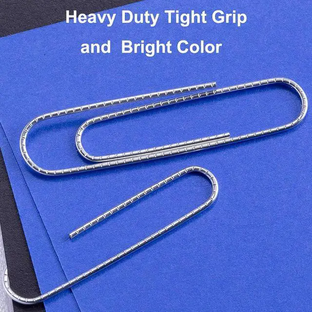 Alt view image 4 of 5 - Vinaco Paper Clips Non Skid, 100 Pack Large Paper Clips 2 Inch (50 mm), Durable & Rust Resistant, Jumbo Paperclips. Great for Office, School and Personal Use