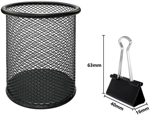 Alt view image 4 of 7 - DSTELIN Large Binder Clips 1.6-Inch (24 Pack), Big Paper Clamps Clips for Office Supplies, 1.6-Inch/41mm Width, 0.7-Inch/18mm Capacity, Black