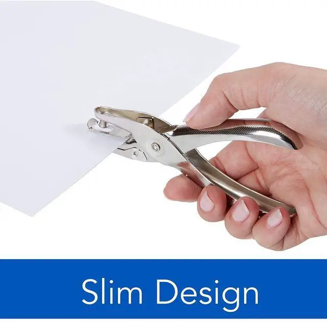 Alt view image 3 of 6 - Swingline 1 Hole Punch, 5 Sheet Capacity Hole Puncher, Single Hole Paper Punch, Chrome (74005)