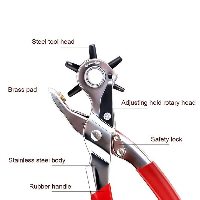 Alt view image 3 of 5 - Hole Punch, NEU MASTER Heavy Duty Leather Hole Puncher for Belts, Watch Bands, Straps, Dog Collars, Saddles, Shoes, Fabric, DIY Home or Craft Projects