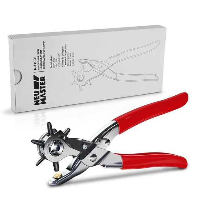 Alt view image 5 of 5 - Hole Punch, NEU MASTER Heavy Duty Leather Hole Puncher for Belts, Watch Bands, Straps, Dog Collars, Saddles, Shoes, Fabric, DIY Home or Craft Projects
