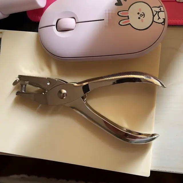 Alt view image 7 of 7 - Small Single Hole Punch, 1/4" & 1/8", Handheld Circle Shaped Hole Puncher