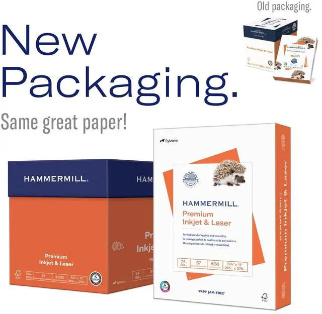 Alt view image 6 of 7 - Hammermill Printer Paper, Premium Inkjet & Laser Paper 24 Lb, 8.5 x 11-1 Ream (500 Sheets) - 97 Bright, Made in the USA, 166140R