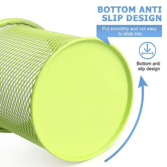 Alt view image 3 of 7 - Tamaki Pen Holder Cup for Desk, Wire Mesh Pencil Cup Holder for Desk Office Pen Organizer (Green)