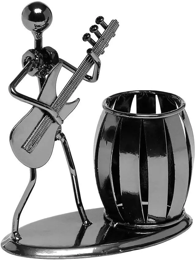 Main image of MyGift Pen Holder For Desk,Office Decor Desk Accessories For Men Music Decor Guitar Accessories Gifts For Men Guitar Players Boss Male
