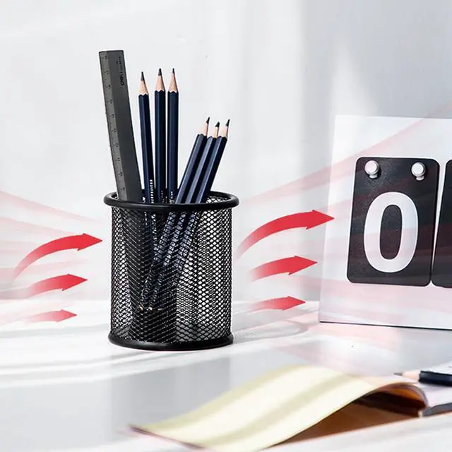 Alt view image 5 of 7 - AYANICA Pen Holder Pencil Organizer Mesh Cup Marker Tape Clip Scissors Container for Office Desk School Student and Teacher