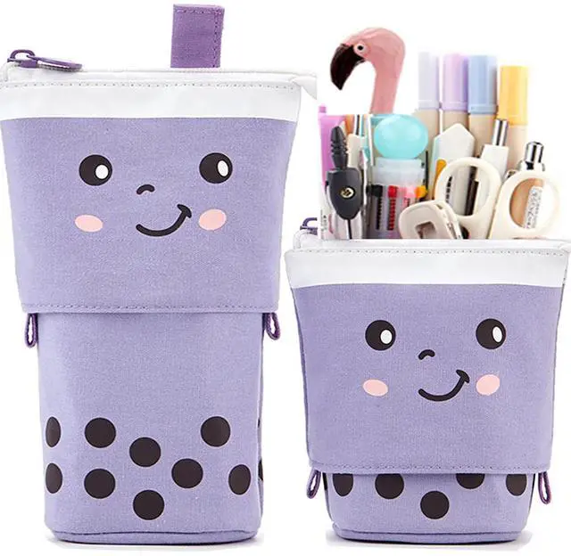 Main image of Friinder Telescopic Pencil Bag Pen Holder Pop Up Stationery Case, Stand-up Retractable Transformer Bag Standing Organizer, Great for Christmas Holiday New Year Office Bag