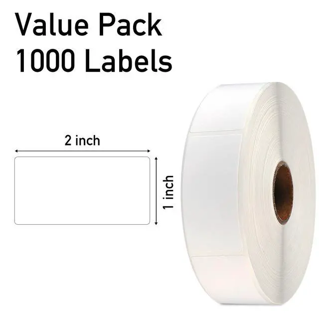 Alt view image 3 of 6 - 1000 Pcs Blank Removable Freezer Labels Water Oil Resistant for Food Containers Jars Pantry Organization (Each Measures 1 x 2)