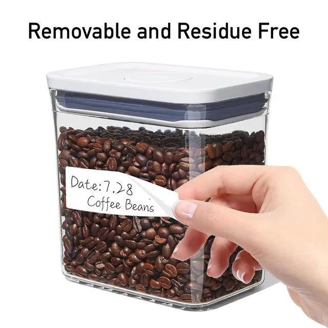 Alt view image 2 of 6 - 1000 Pcs Blank Removable Freezer Labels Water Oil Resistant for Food Containers Jars Pantry Organization (Each Measures 1 x 2)