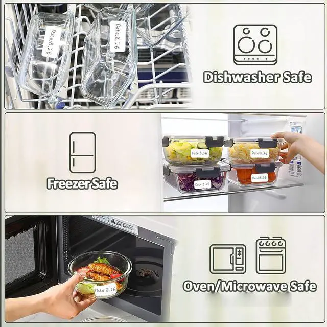 Alt view image 5 of 6 - 1000 Pcs Blank Removable Freezer Labels Water Oil Resistant for Food Containers Jars Pantry Organization (Each Measures 1 x 2)
