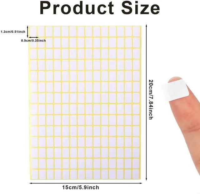 Alt view image 2 of 7 - 2940 Pcs Matte Small White Labels Stickers Blank Labels Removable Price Tags Labels Stickers for Jars Boxes File Folders Envelopes School Office Kitchen (13 X 9 mm)