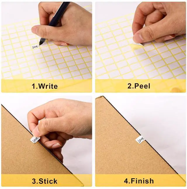 Alt view image 5 of 7 - 2940 Pcs Matte Small White Labels Stickers Blank Labels Removable Price Tags Labels Stickers for Jars Boxes File Folders Envelopes School Office Kitchen (13 X 9 mm)