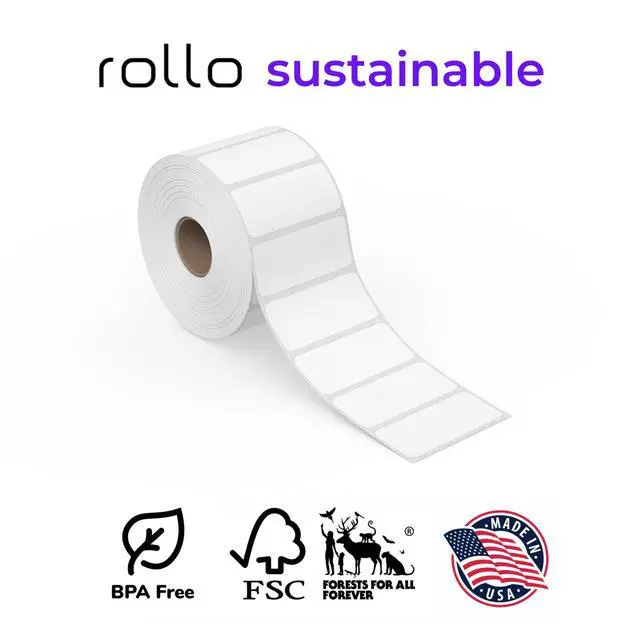 Alt view image 3 of 6 - Direct Thermal 2x1 Barcode Labels - Roll of 1,000 Thermal Labels