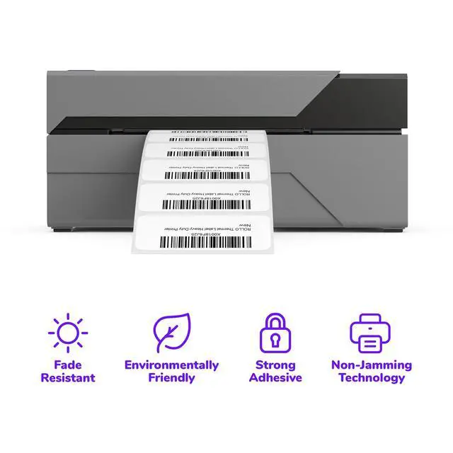 Alt view image 4 of 6 - Direct Thermal 2x1 Barcode Labels - Roll of 1,000 Thermal Labels