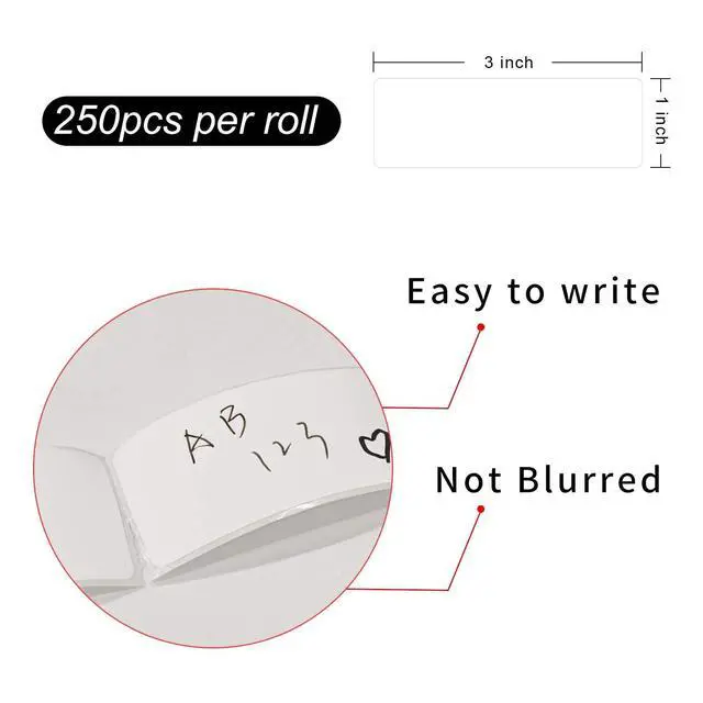 Alt view image 2 of 5 - Removable Freezer Labels, Date Label 1x3 Inch Food Storage Stickers, Waterproof Oil Resistant Easy Clean Leaves no Residue 250 Total Per Roll