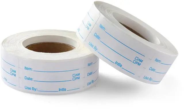 Main image of 1000 Labels for Food Containers, No-Residue Food Labels and Easy to Write on, Removable Date Freezer Labels Sticker, 1 x 2 Inch
