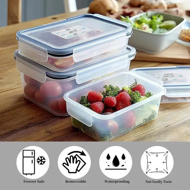 Alt view image 3 of 7 - 1000 Labels for Food Containers, No-Residue Food Labels and Easy to Write on, Removable Date Freezer Labels Sticker, 1 x 2 Inch