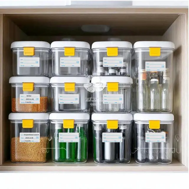 Alt view image 7 of 7 - 1000 Labels for Food Containers, No-Residue Food Labels and Easy to Write on, Removable Date Freezer Labels Sticker, 1 x 2 Inch