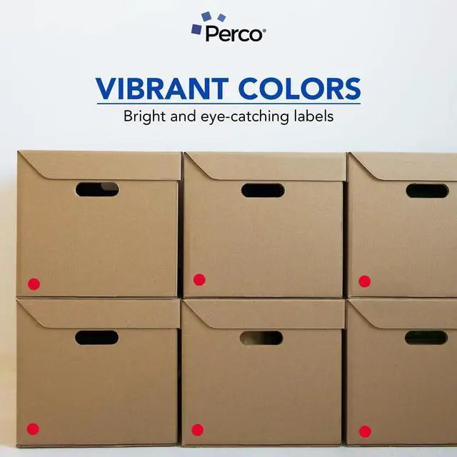 Alt view image 6 of 7 - Perco Red Round Circle Dot Sticker 1-Inch Labels with Perforation for Easy Tear-Off, 1,000 Stickers per Roll - Sale, Discount & Urgent Labels for Pricing & Alerts, Strong Adhesive - Made in USA
