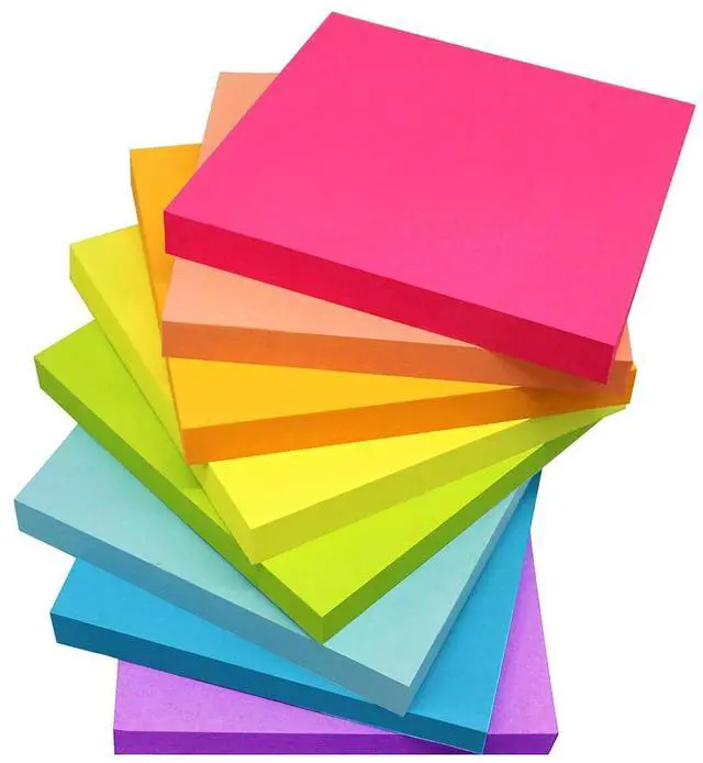 Main image of Sticky Notes 3x3 Inches,Bright Colors Self-Stick Pads, Easy to Post for Home, Office, Notebook, 82 Sheets/pad