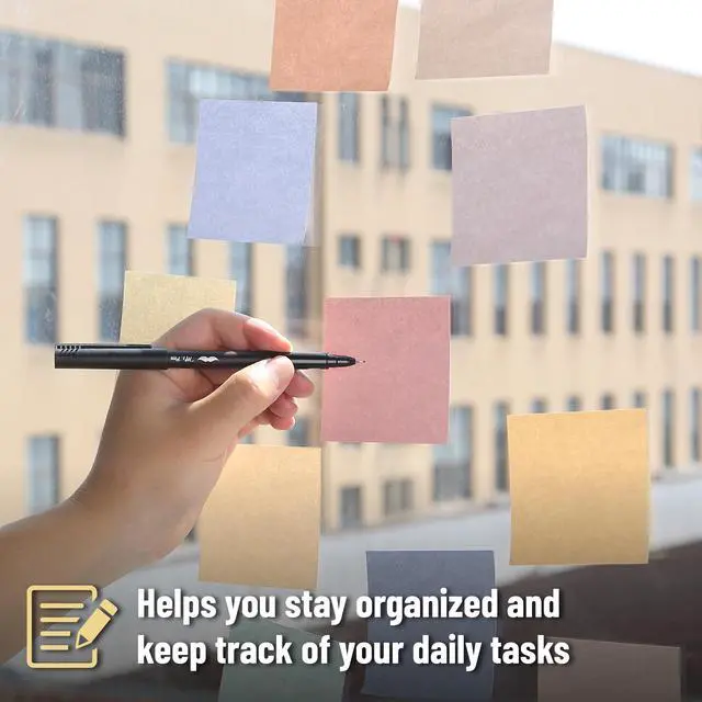 Alt view image 3 of 7 - Mr. Pen- Sticky Notes, 3"x3", 12 Pads, 600 Sheets, Soft Vintage Colors