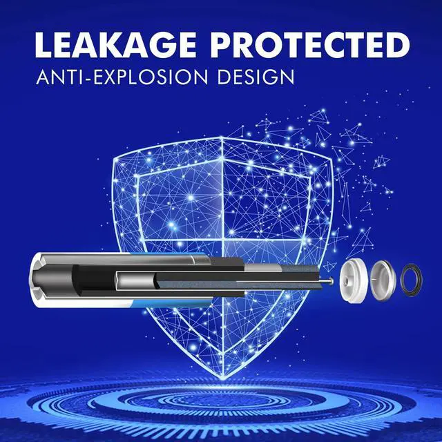 Alt view image 2 of 6 - Voniko - Premium Grade AA Batteries - (12 Pack) - Alkaline Double A Battery - Ultra Long-Lasting, Leakproof 1.5v Batteries - 10-Year Shelf Life