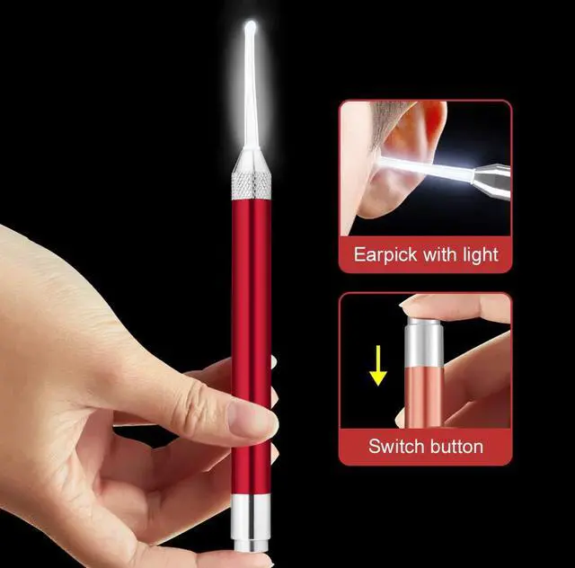 Alt view image 3 of 7 - POZILAN Ear Picker Tweezers with LED Light - 8 Pack Ear Wax Removal Tool Cleaner Kit for Kids and Adults, Earwax Spoon Digger & Tweezers for Ear Cleaning Tool Gift Set