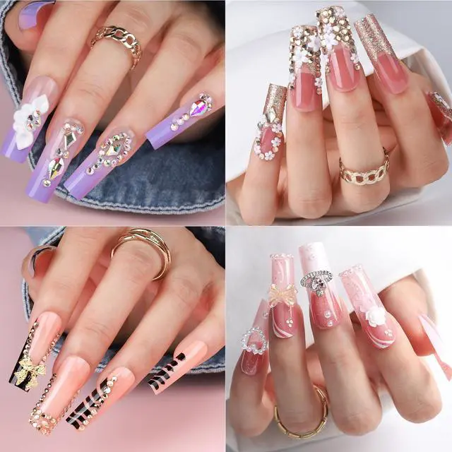 Alt view image 4 of 7 - Teenitor 600 Pcs Clear Coffin Nail Tips, Acrylic Nail Kit, Clear Press On Nails, Long Fake Nails Coffin Nail Tips Full Cover, Acrylic Nail Clipper Nail Stand for Nail Extensions