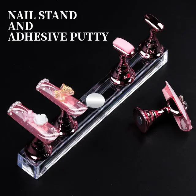 Alt view image 5 of 7 - Teenitor 600 Pcs Clear Coffin Nail Tips, Acrylic Nail Kit, Clear Press On Nails, Long Fake Nails Coffin Nail Tips Full Cover, Acrylic Nail Clipper Nail Stand for Nail Extensions