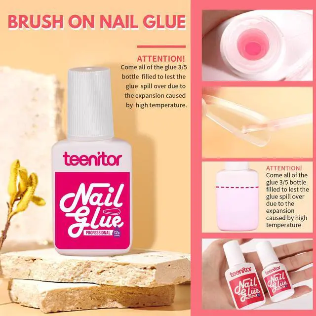 Alt view image 4 of 7 - Teenitor Clear Coffin Nail Tips Set, Long Acrylic Nail Kit Full Cover Clear Press On Nails, 600 Pcs Fake Nails with Glue, Acrylic Nail Clipper Files and Buffer Polisher