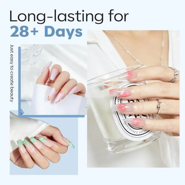 Alt view image 4 of 7 - modelones Medium Coffin Nail Tips, Pre-shaped Soft Gel Tips Fake Nails False Acrylic Clear Full Cover Press on Extension Kit Gel Manicure DIY at Home 216PCS 12Sizes