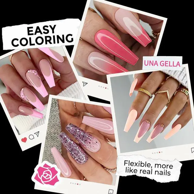 Alt view image 4 of 7 - UNA GELLA Long Coffin Nail Tips: 216pcs Coffin Acrylic Fake Nails Full Cover Gel Nail Tips Press On Nails Clear Tips for Nail Extension DIY Salon 12 Sizes