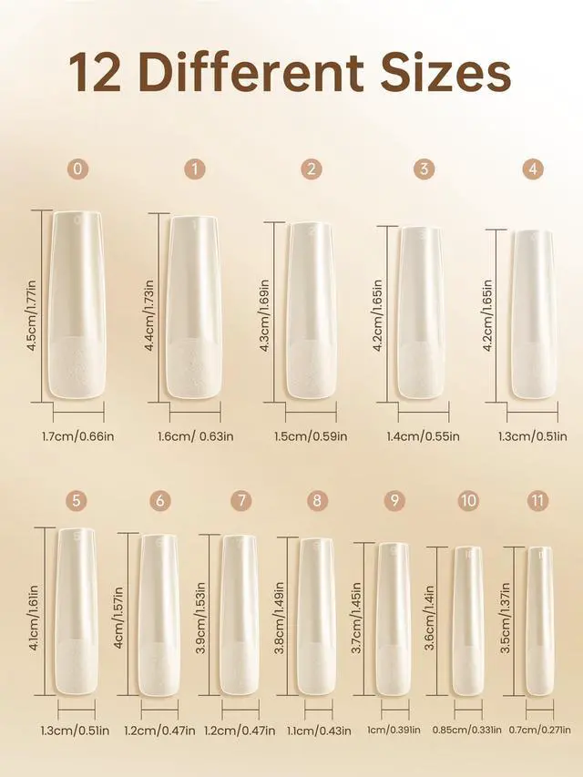 Alt view image 4 of 7 - AORAEM Square Nail Tips, Pre-Shaped Clear Acrylic Fake Nails, Full Cover Half Matte Press On Nails for Home DIY Nail Salons, 240PCS Long Tapered Square