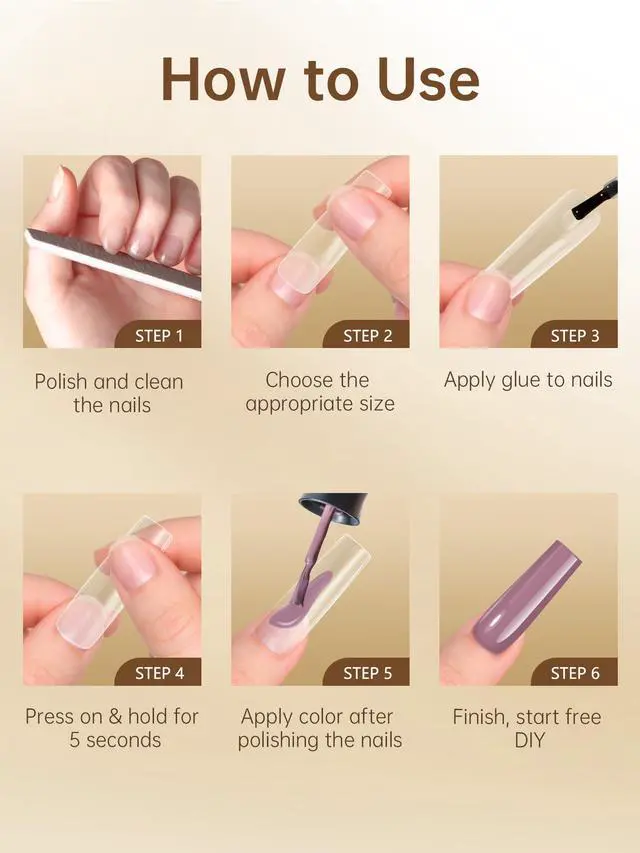 Alt view image 7 of 7 - AORAEM Square Nail Tips, Pre-Shaped Clear Acrylic Fake Nails, Full Cover Half Matte Press On Nails for Home DIY Nail Salons, 240PCS Long Tapered Square