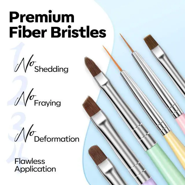 Alt view image 2 of 7 - Modelones Nail Art Brushes Set, Nail Brush kit Gel Polish, Extension Gel, Liner, Clean up, Carving, Apex Building, Dotting Pens Professional Tools for Drawing Painting 3D Design Salon & DIY Use