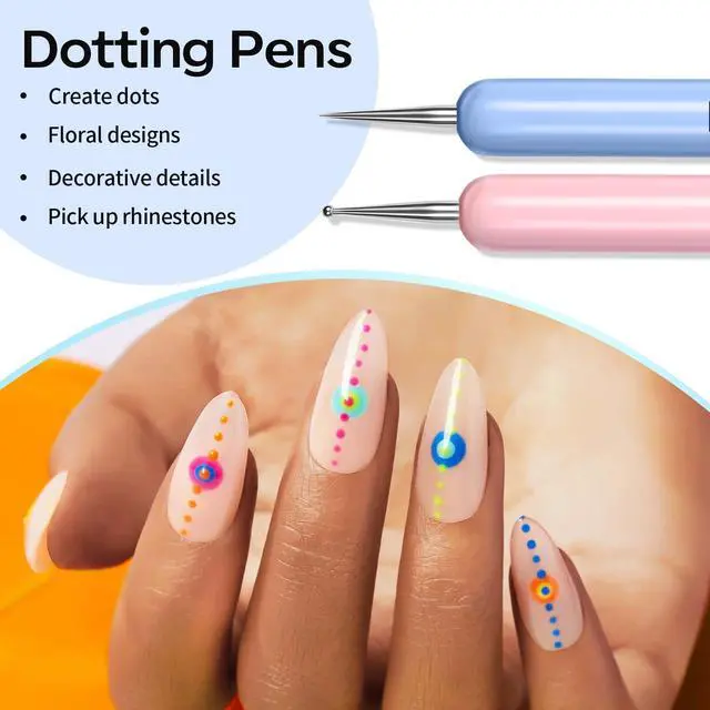 Alt view image 5 of 7 - Modelones Nail Art Brushes Set, Nail Brush kit Gel Polish, Extension Gel, Liner, Clean up, Carving, Apex Building, Dotting Pens Professional Tools for Drawing Painting 3D Design Salon & DIY Use