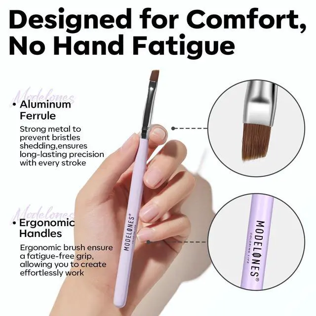 Alt view image 6 of 7 - Modelones Nail Art Brushes Set, Nail Brush kit Gel Polish, Extension Gel, Liner, Clean up, Carving, Apex Building, Dotting Pens Professional Tools for Drawing Painting 3D Design Salon & DIY Use