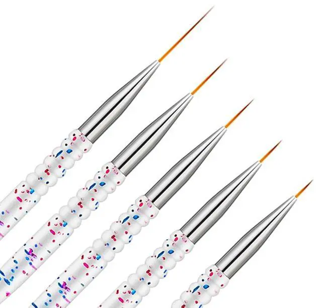 Main image of Etercycle 5Pcs Nail Art Liner Brushes, Nail Gel Polish Painting Brush Set, Thin Nail Art Dotting Drawing Pen (7/9/11/15/20mm)
