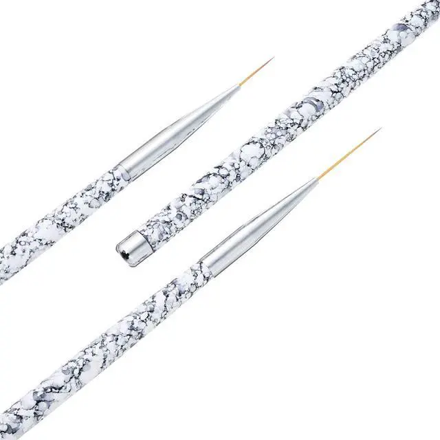 Alt view image 2 of 7 - Tbestmax Professional Nail Art Liner Brush UV Gel Painting Acrylic Nail Brushes Striping Brushes for Short Strokes Details Blending Elongated Lines 3 pcs