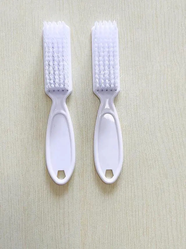 Alt view image 3 of 7 - SQULIGT 12Pcs Nail Brush for Cleaning Fingernails, Handle Grip Cleaning Brush for Nail and Toenail, Nail Dust Brush Manicure Pedicure Tools Scrubbing Brush Women Men Home Salon(White)