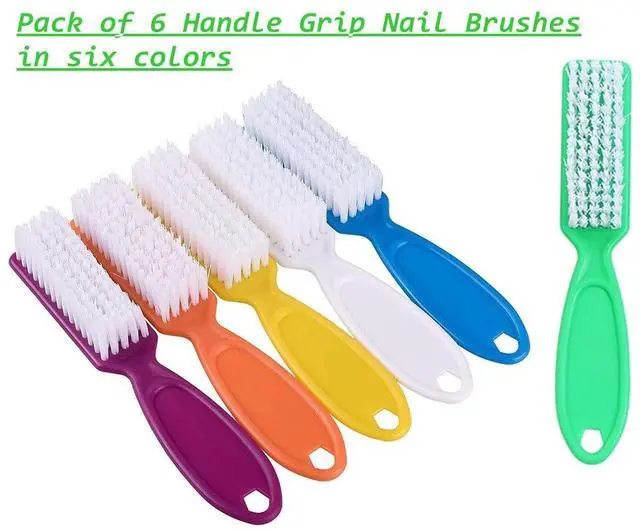 Alt view image 2 of 5 - 6 Pcs Handle Grip Nail Brush,Nail Cleaning Brushes for Toes and Fingernail